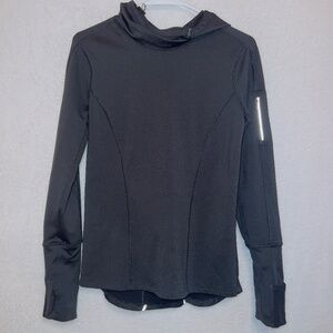 Victoria's Secret VSX Sport Black Long Sleeve Athletic Hooded Sweatshirt size XS